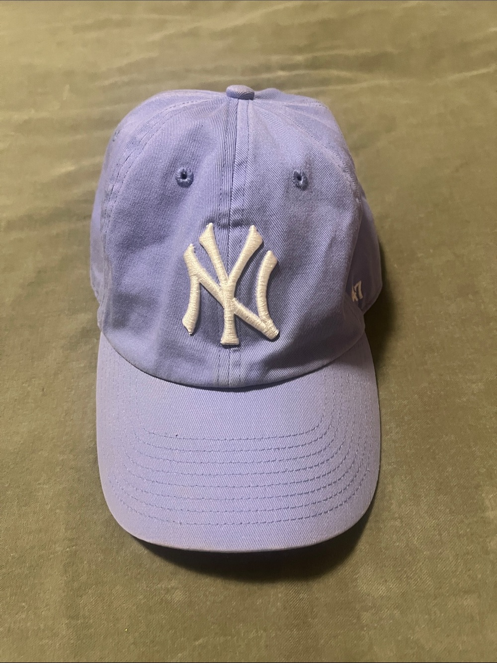 Unbranded Women’s Lavender New York Baseball Cap with White Logo